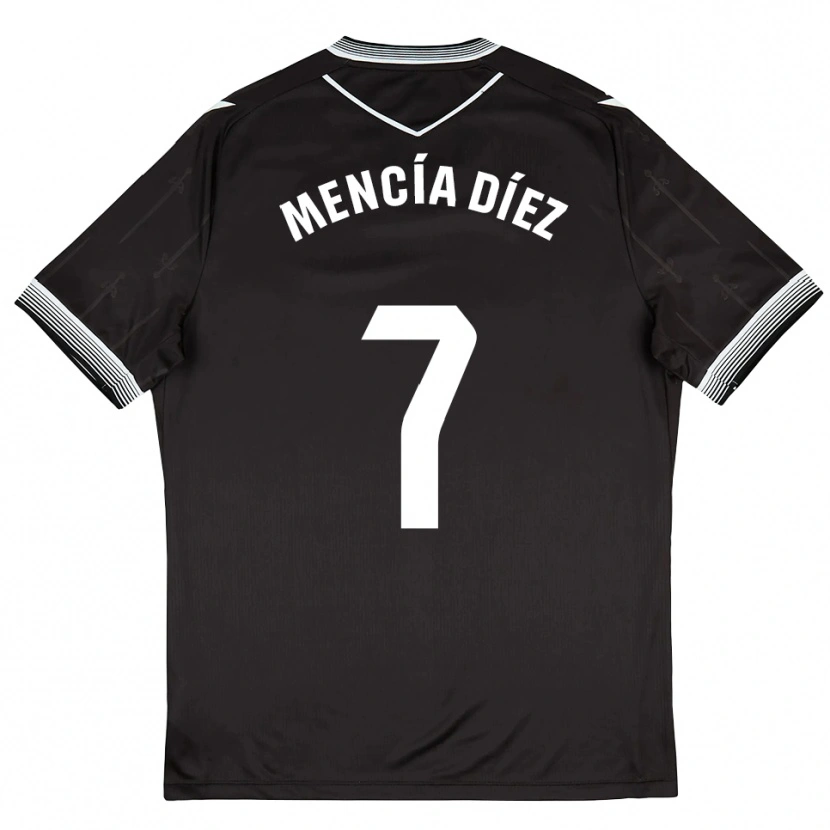 Danxen Heren Mencía Díez #7 Zwart Wit Uitshirt Uittenue 2025/26 T-Shirt België