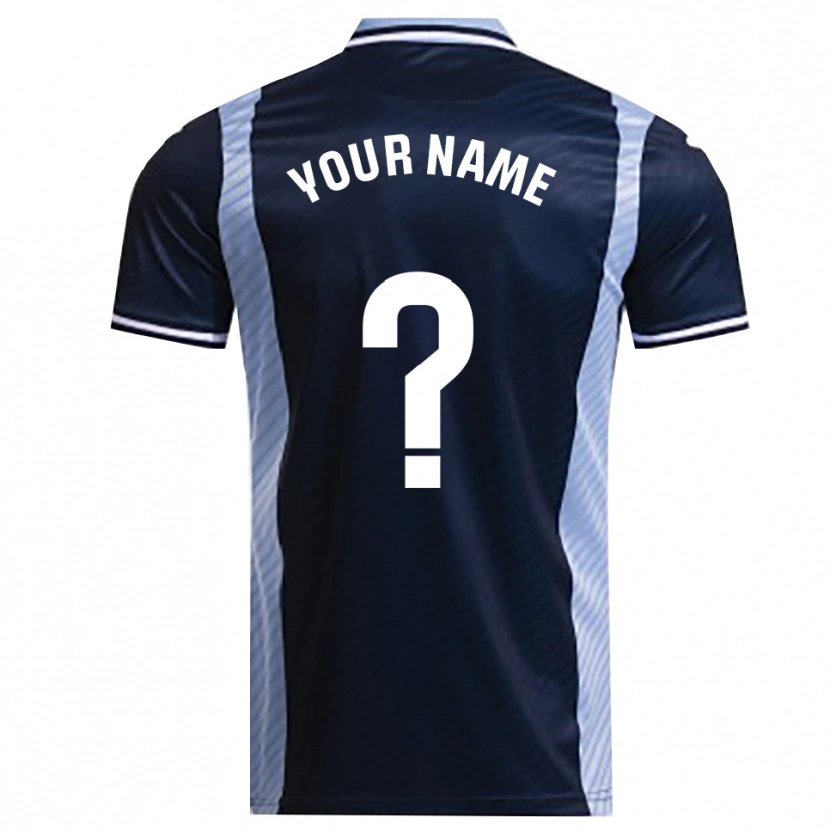 Danxen Heren Uw Naam #0 Marineblauw Hemelsblauw Uitshirt Uittenue 2025/26 T-Shirt België