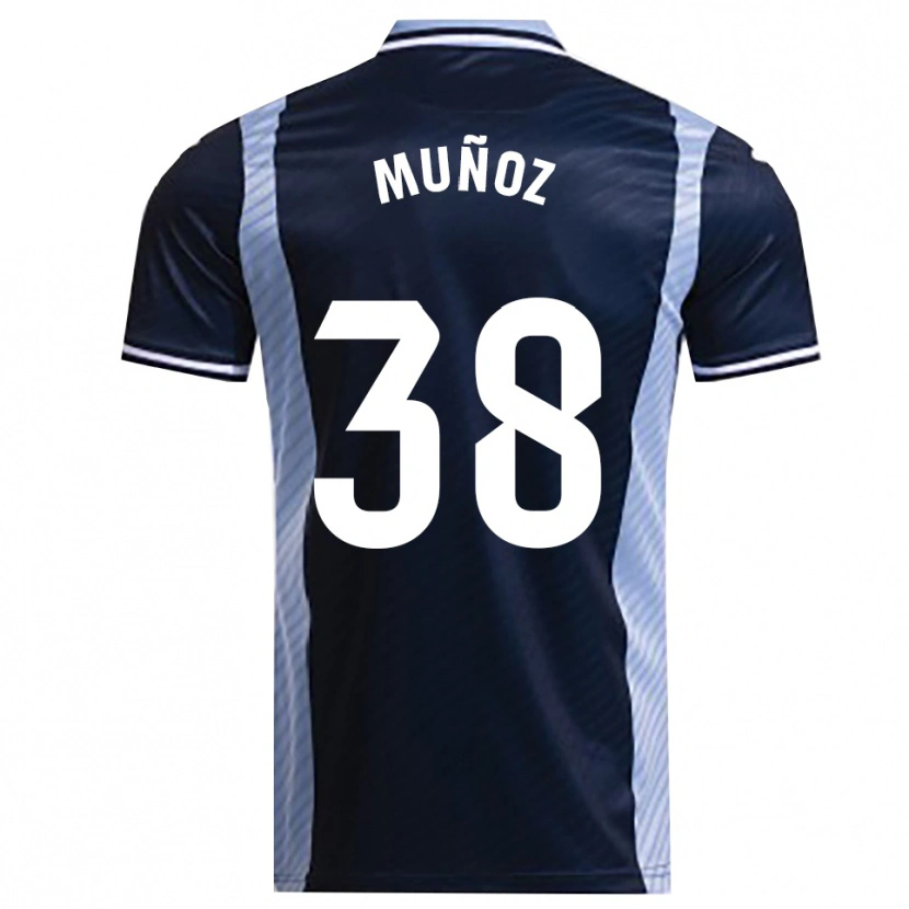 Danxen Heren Pablo Muñoz #38 Marineblauw Hemelsblauw Uitshirt Uittenue 2025/26 T-Shirt België