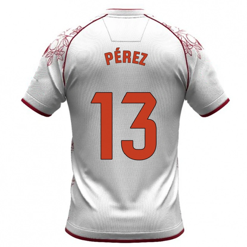 Danxen Heren Axel Pérez #13 Wit Bordeau Uitshirt Uittenue 2025/26 T-Shirt België