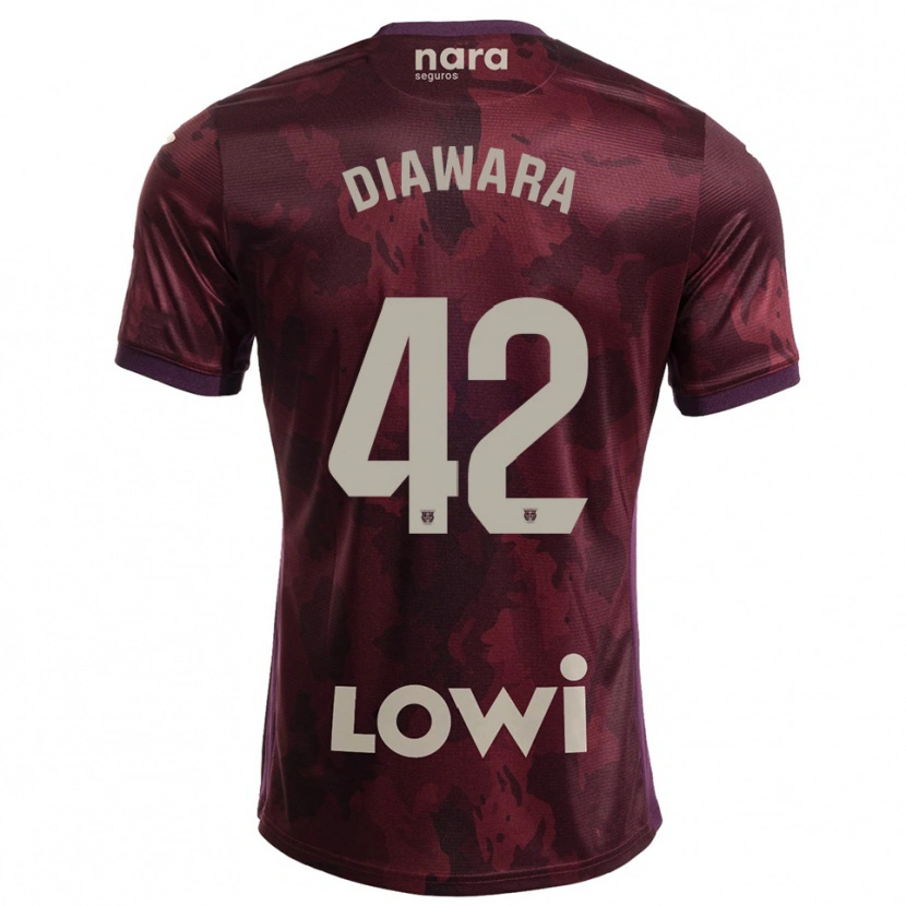 Danxen Heren Amadou Diawara #42 Bordeaux Wit Uitshirt Uittenue 2025/26 T-Shirt België
