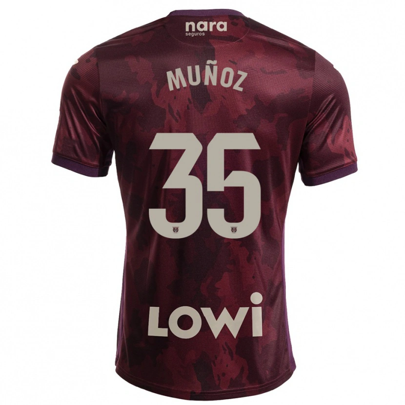 Danxen Heren Carlos Muñoz #35 Bordeaux Wit Uitshirt Uittenue 2025/26 T-Shirt België