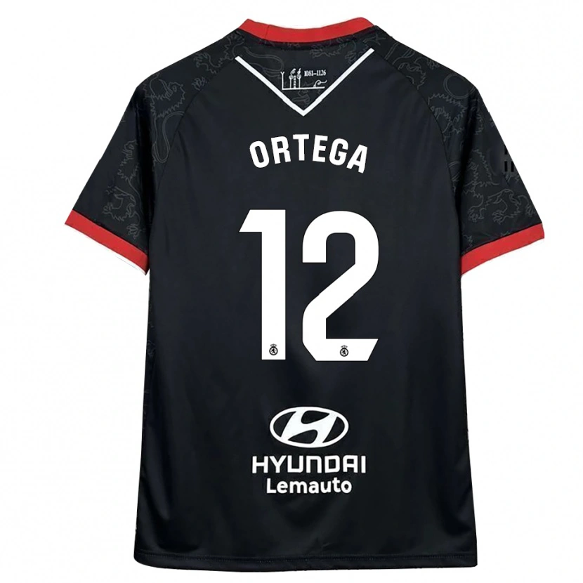 Danxen Heren Guzmán Ortega #12 Zwart Rood Uitshirt Uittenue 2025/26 T-Shirt België