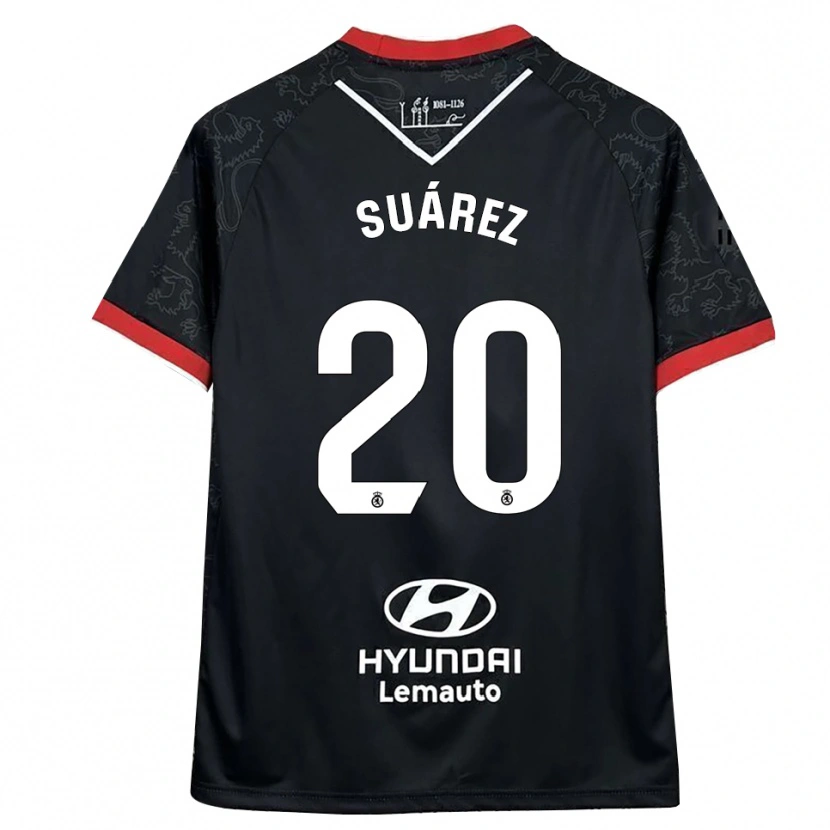 Danxen Heren Arturo Suárez #20 Zwart Rood Uitshirt Uittenue 2025/26 T-Shirt België