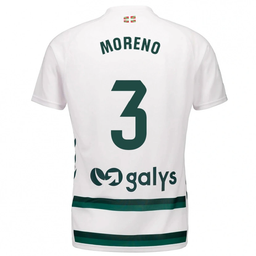 Danxen Heren Marco Moreno #3 Wit Groen Uitshirt Uittenue 2025/26 T-Shirt België