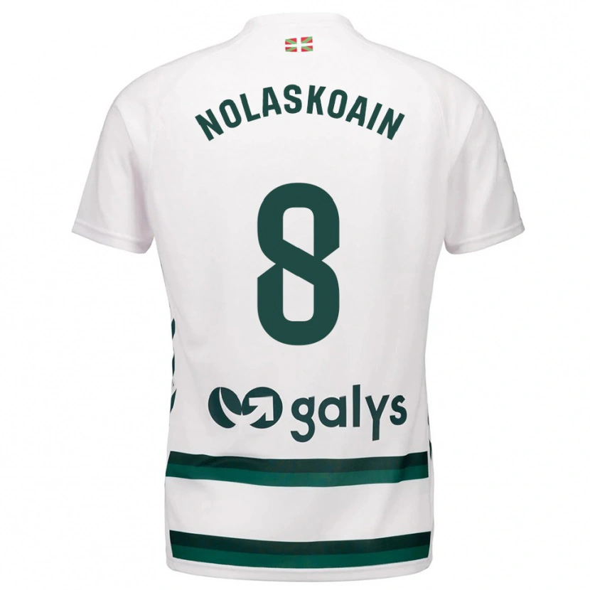 Danxen Heren Peru Nolaskoain #8 Wit Groen Uitshirt Uittenue 2025/26 T-Shirt België