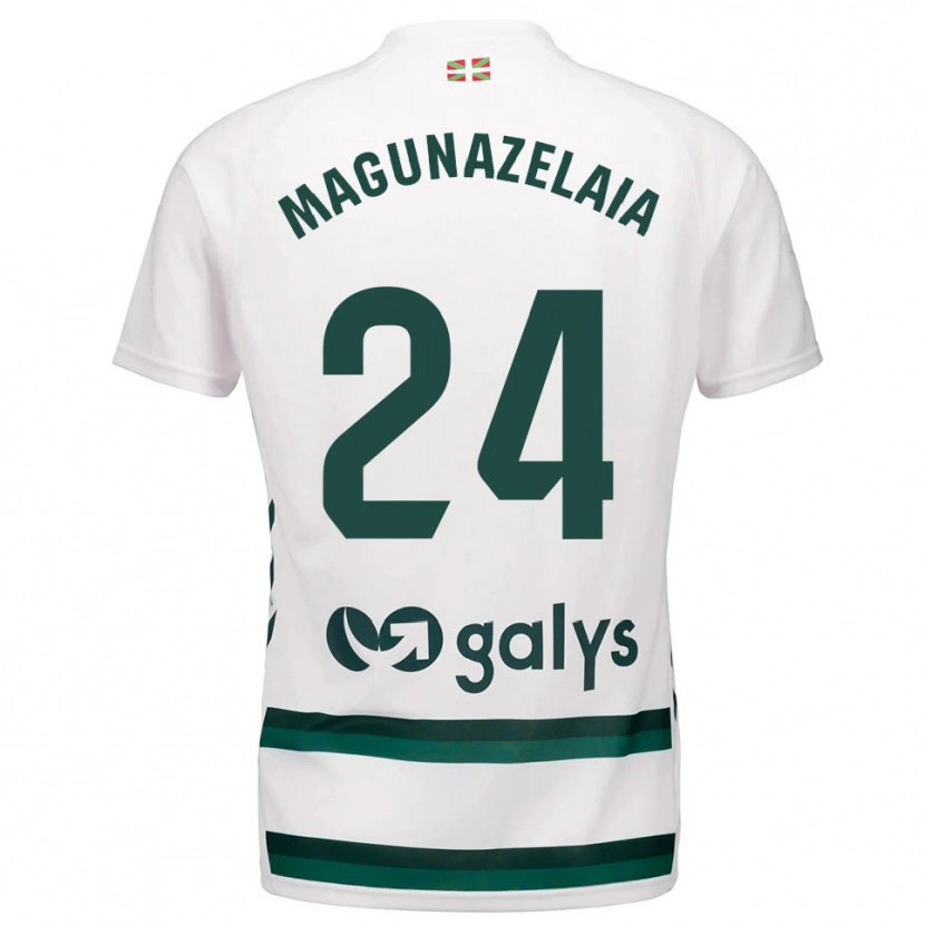Danxen Heren Jon Magunazelaia #24 Wit Groen Uitshirt Uittenue 2025/26 T-Shirt België