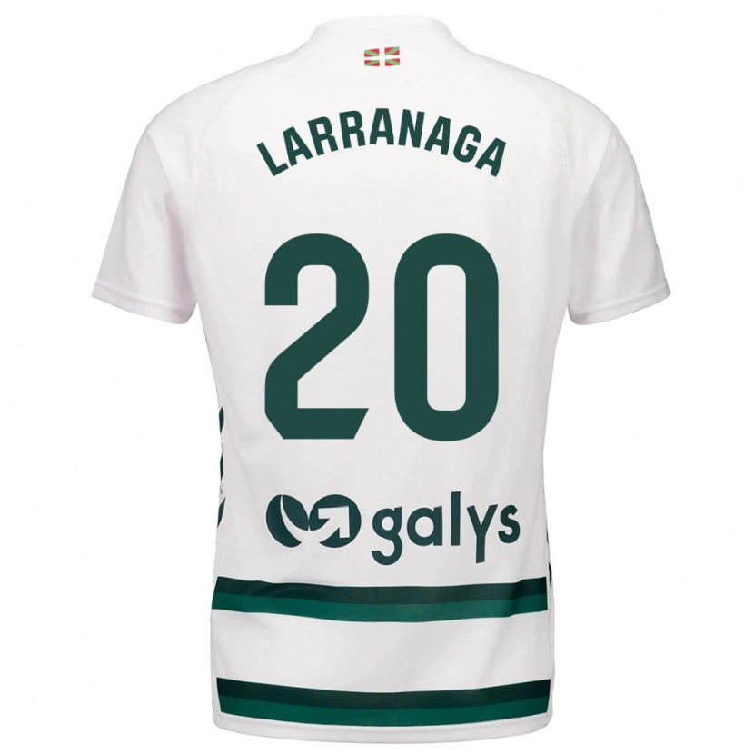 Danxen Heren Aitor Larrañaga #20 Wit Groen Uitshirt Uittenue 2025/26 T-Shirt België