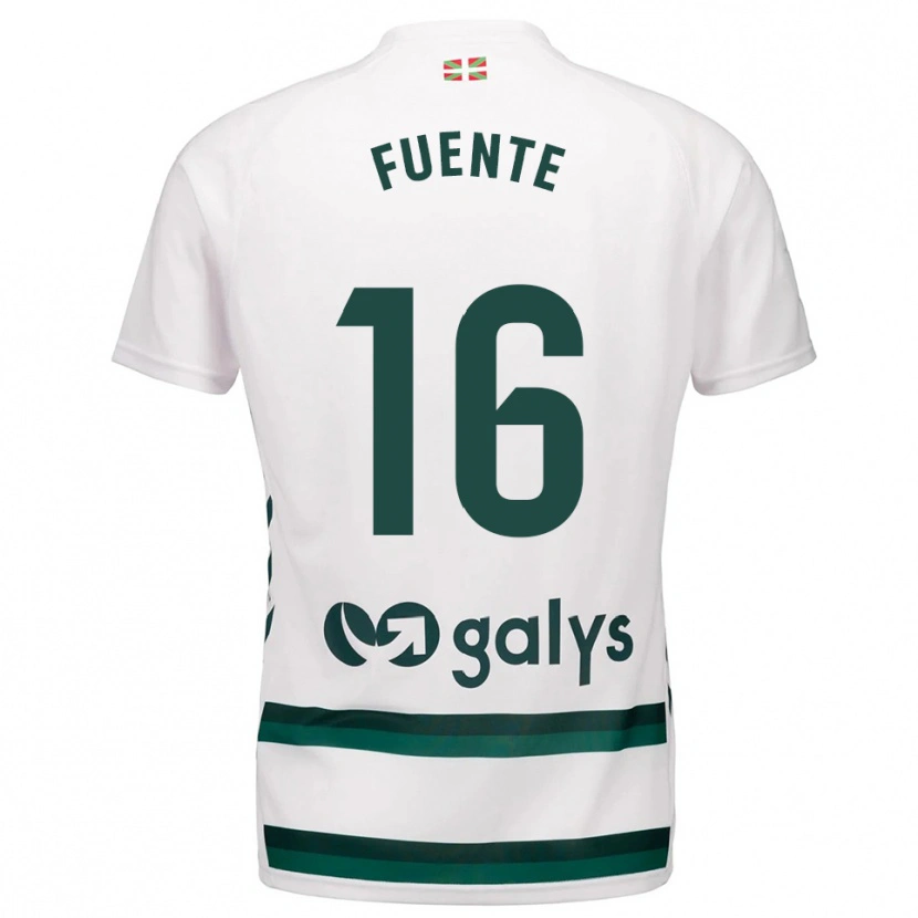 Danxen Heren Mario Fuente #16 Wit Groen Uitshirt Uittenue 2025/26 T-Shirt België
