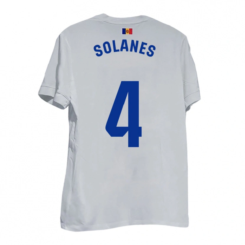 Danxen Heren Albert Solanes #4 Wit Blauw Geel Uitshirt Uittenue 2025/26 T-Shirt België