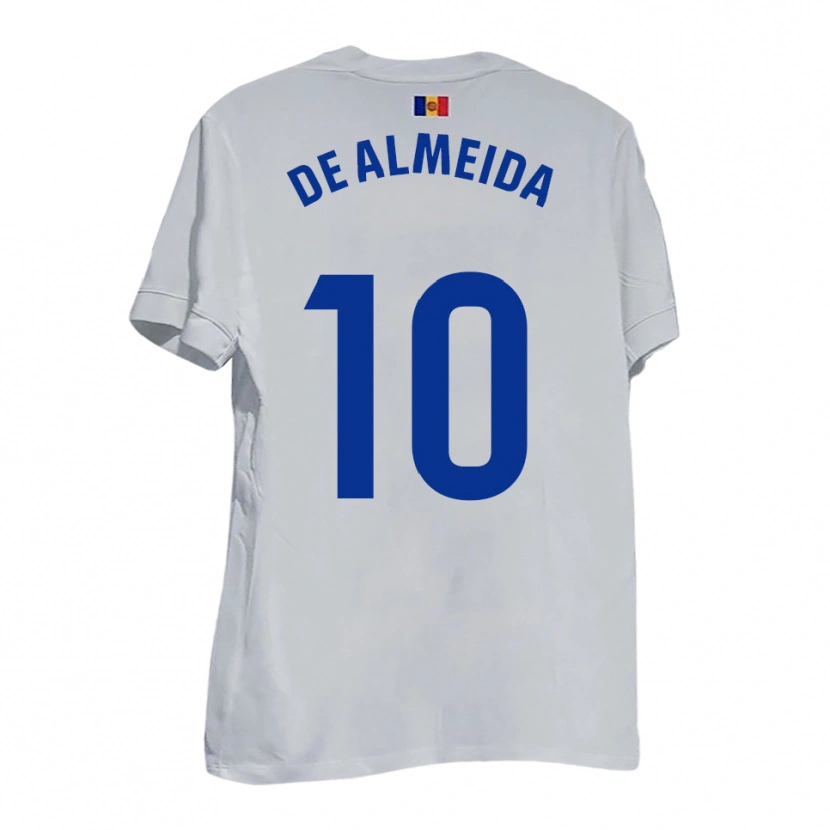 Danxen Heren Tomás De Almeida #10 Wit Blauw Geel Uitshirt Uittenue 2025/26 T-Shirt België