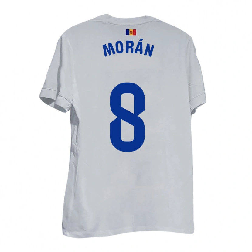 Danxen Heren Erik Morán #8 Wit Blauw Geel Uitshirt Uittenue 2025/26 T-Shirt België