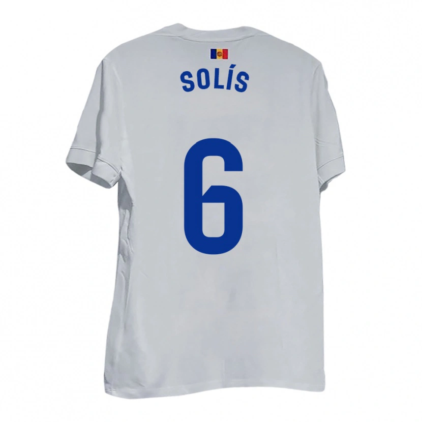 Danxen Heren Alberto Solís #6 Wit Blauw Geel Uitshirt Uittenue 2025/26 T-Shirt België