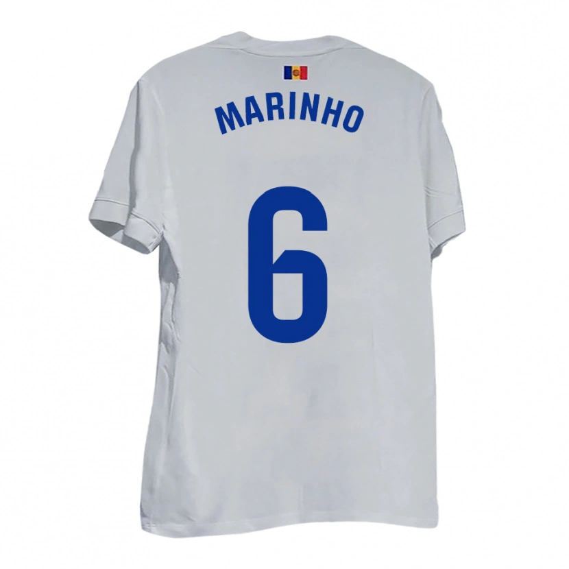 Danxen Heren Tozé Marinho #6 Wit Blauw Geel Uitshirt Uittenue 2025/26 T-Shirt België
