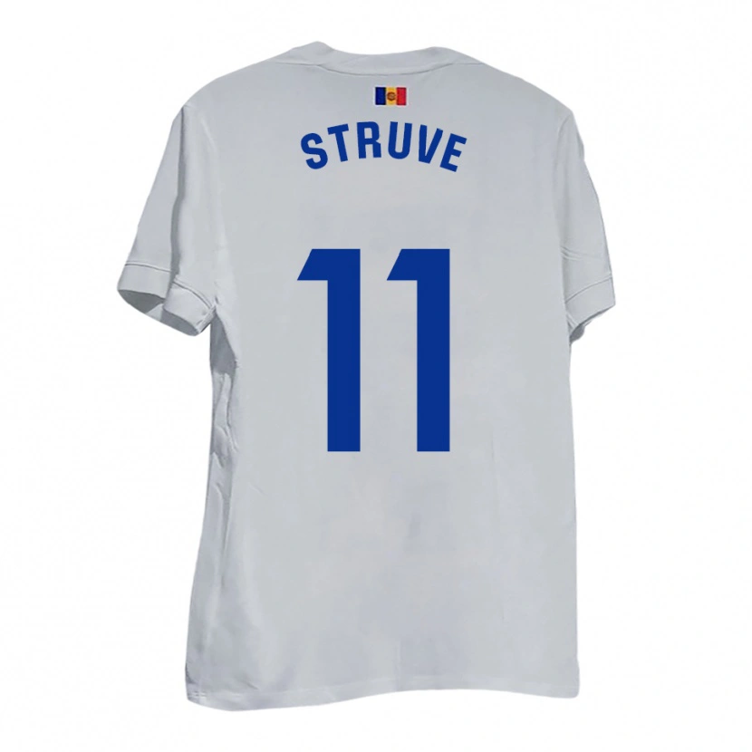 Danxen Heren Biel Struve #11 Wit Blauw Geel Uitshirt Uittenue 2025/26 T-Shirt België
