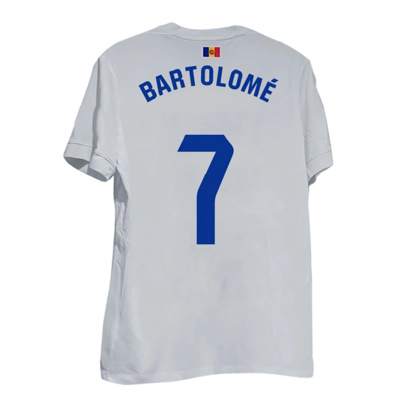 Danxen Heren Luis Bartolomé #7 Wit Blauw Geel Uitshirt Uittenue 2025/26 T-Shirt België