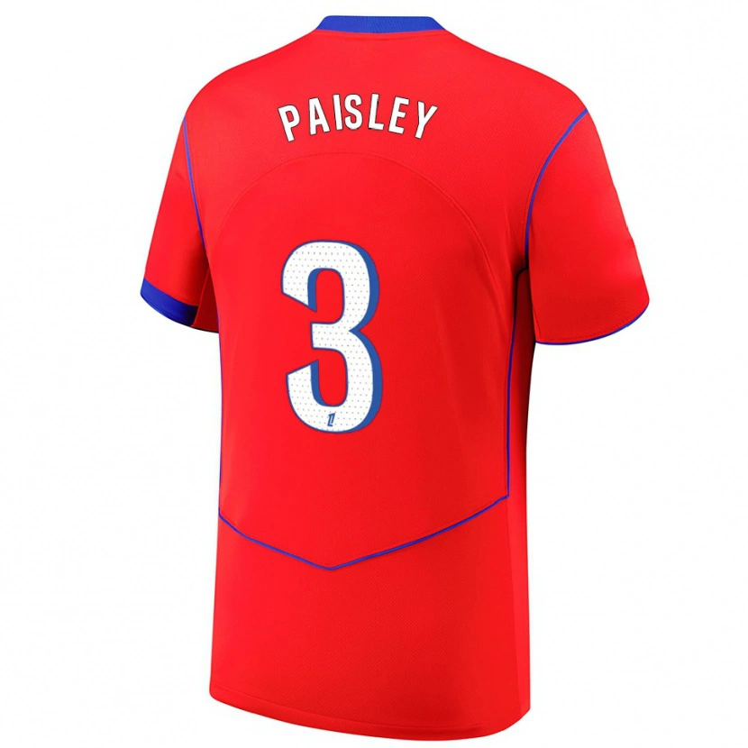 Danxen Heren Jarell Paisley #3 Rood Blauw Wit Thuisshirt Derde Tenue 2025/26 T-Shirt België