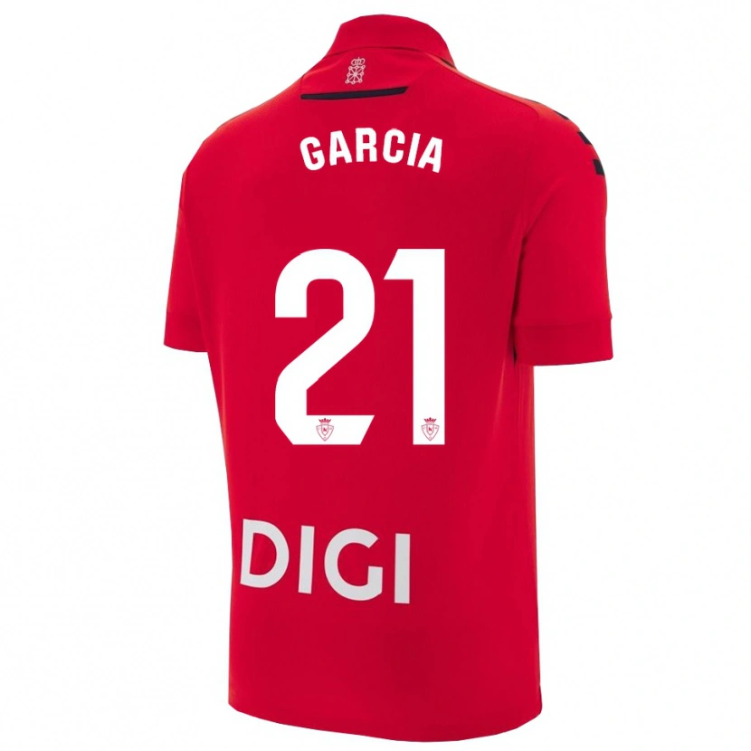 Danxen Dames Jon García #21 Rood Zwart Thuisshirt Thuistenue 2025/26 T-Shirt België