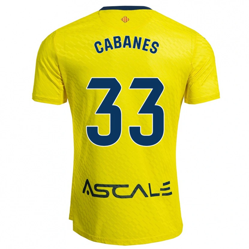Danxen Dames Pau Cabanes #33 Geel Marineblauw Thuisshirt Thuistenue 2025/26 T-Shirt België