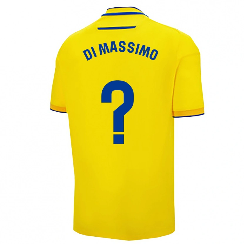 Danxen Dames Manuel Di Massimo #0 Geel Marineblauw Thuisshirt Thuistenue 2025/26 T-Shirt België