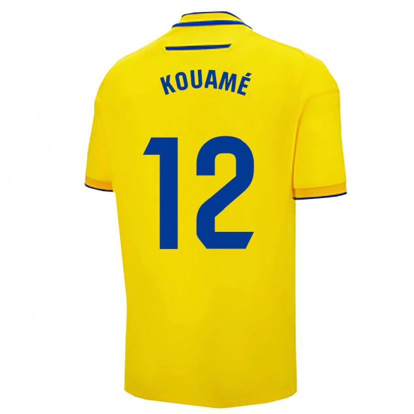 Danxen Dames Rominigue Kouamé #12 Geel Marineblauw Thuisshirt Thuistenue 2025/26 T-Shirt België