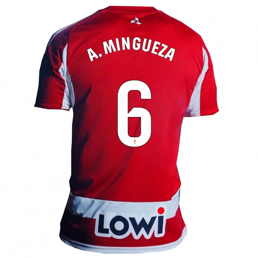Danxen Dames Ariadna Mingueza Garcia #6 Rood Wit Thuisshirt Thuistenue 2025/26 T-Shirt België