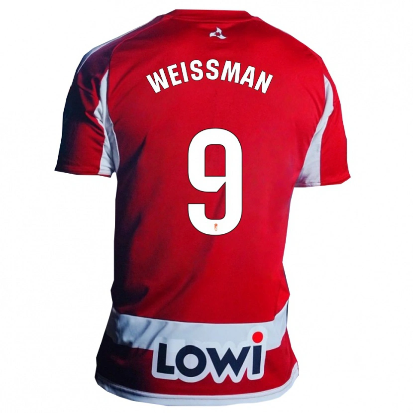 Danxen Dames Shon Weissman #9 Rood Wit Thuisshirt Thuistenue 2025/26 T-Shirt België
