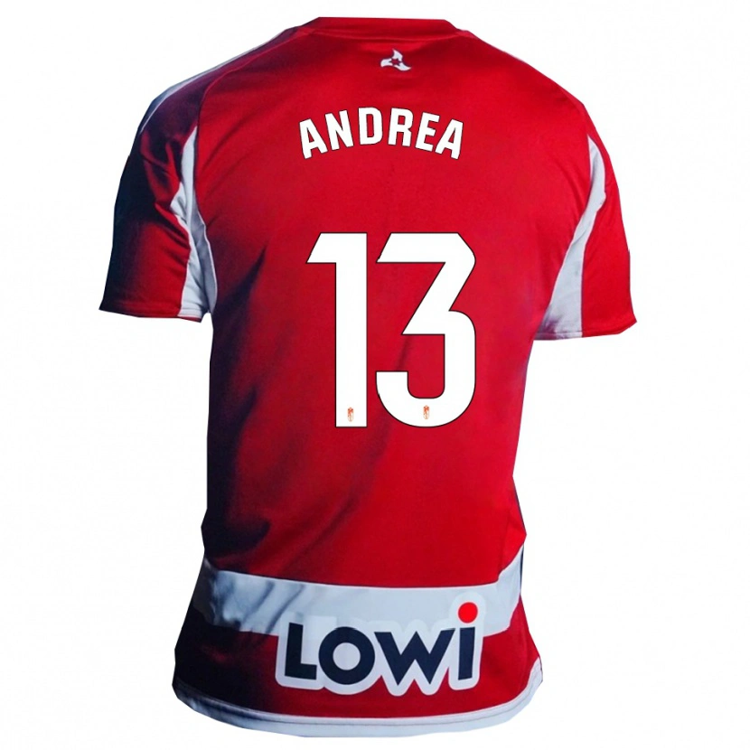 Danxen Dames Andrea Romero Burgos #13 Rood Wit Thuisshirt Thuistenue 2025/26 T-Shirt België