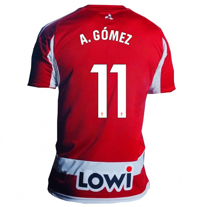 Danxen Dames Andrea Gómez Oliver #11 Rood Wit Thuisshirt Thuistenue 2025/26 T-Shirt België