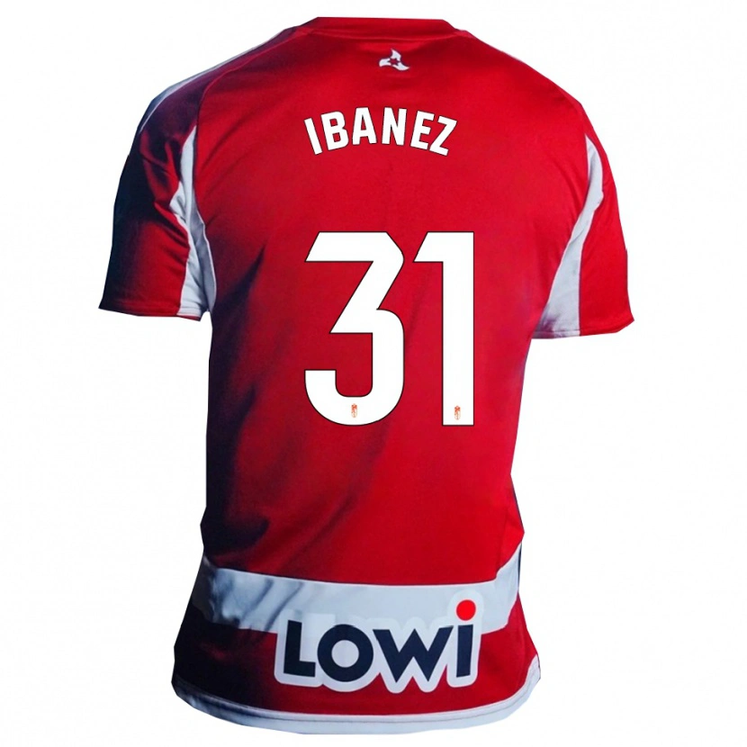 Danxen Dames Alba Ibáñez #31 Rood Wit Thuisshirt Thuistenue 2025/26 T-Shirt België