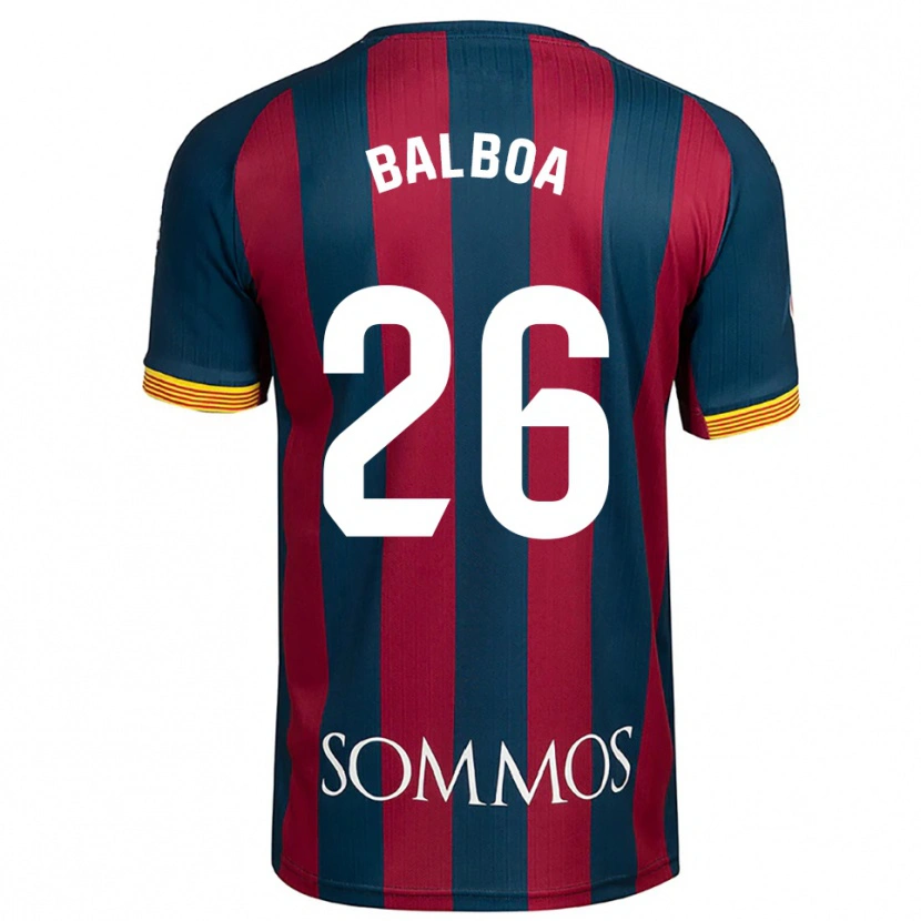 Danxen Dames Álex Balboa #26 Marineblauw Rood Thuisshirt Thuistenue 2025/26 T-Shirt België