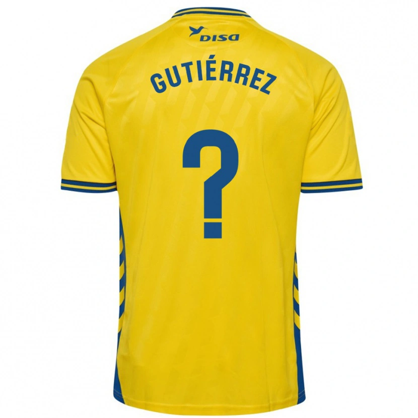 Danxen Dames Marco Gutiérrez #0 Geel Blauw Thuisshirt Thuistenue 2025/26 T-Shirt België