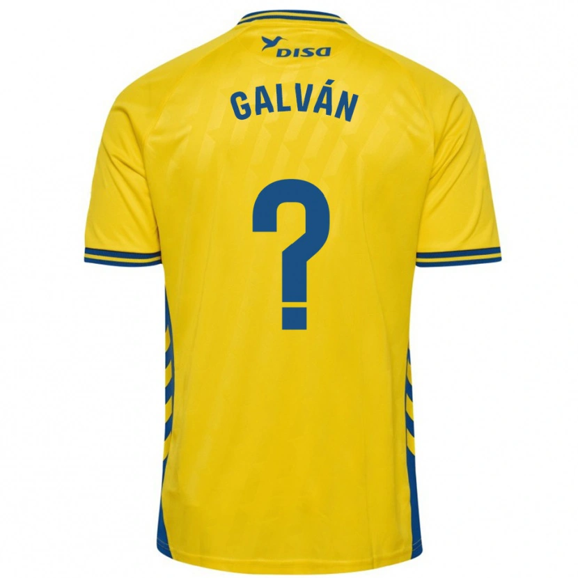 Danxen Dames Carlos Galván #0 Geel Blauw Thuisshirt Thuistenue 2025/26 T-Shirt België