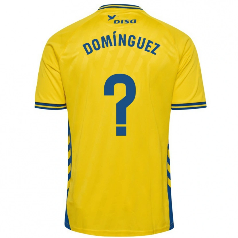 Danxen Dames Carlos Domínguez #0 Geel Blauw Thuisshirt Thuistenue 2025/26 T-Shirt België