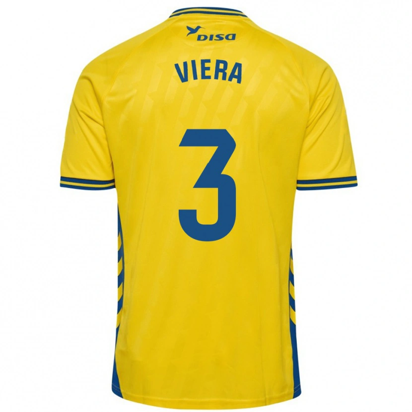 Danxen Dames Óliver Viera #3 Geel Blauw Thuisshirt Thuistenue 2025/26 T-Shirt België