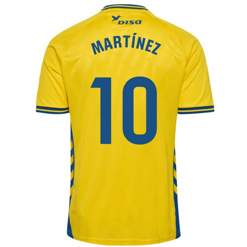 Danxen Dames Javi Martínez #10 Geel Blauw Thuisshirt Thuistenue 2025/26 T-Shirt België