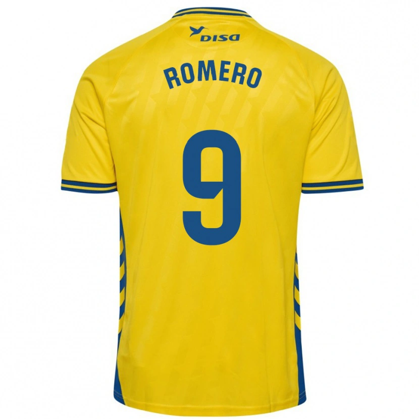 Danxen Dames Elías Romero #9 Geel Blauw Thuisshirt Thuistenue 2025/26 T-Shirt België
