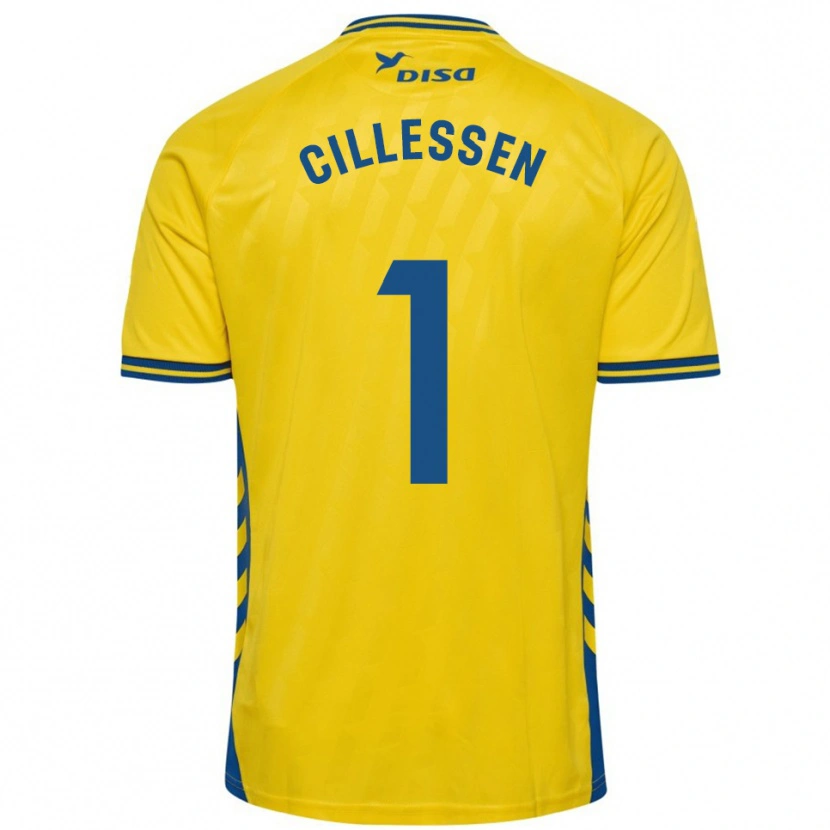Danxen Dames Jasper Cillessen #1 Geel Blauw Thuisshirt Thuistenue 2025/26 T-Shirt België