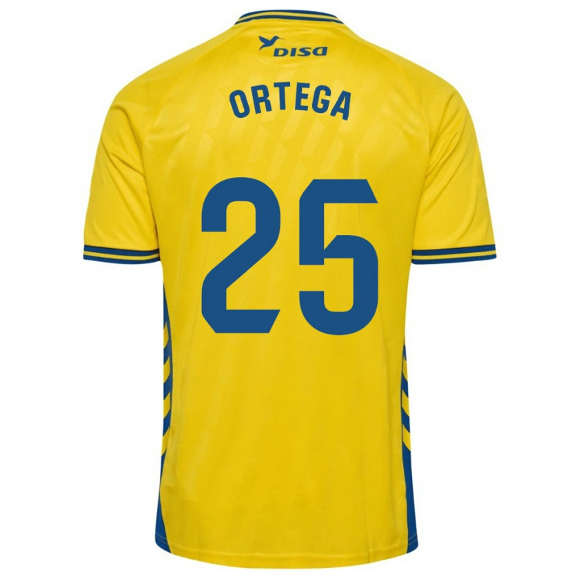 Danxen Dames Edián Ortega #25 Geel Blauw Thuisshirt Thuistenue 2025/26 T-Shirt België