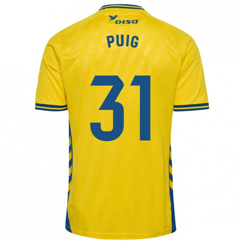 Danxen Dames Victor Puig #31 Geel Blauw Thuisshirt Thuistenue 2025/26 T-Shirt België