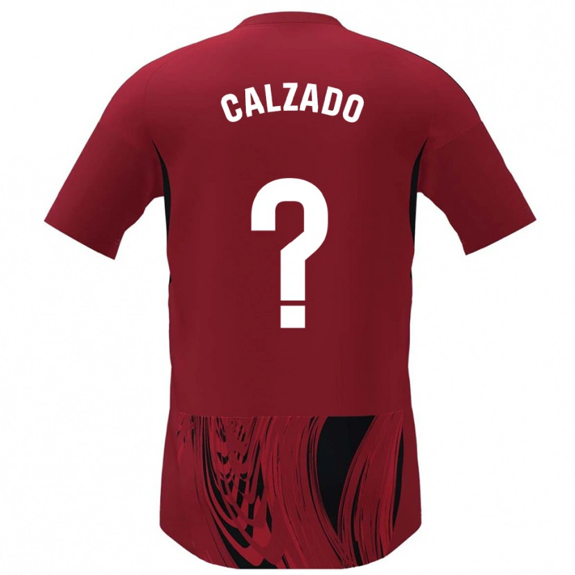 Danxen Dames Joaquín Calzado #0 Rood Zwart Thuisshirt Thuistenue 2025/26 T-Shirt België