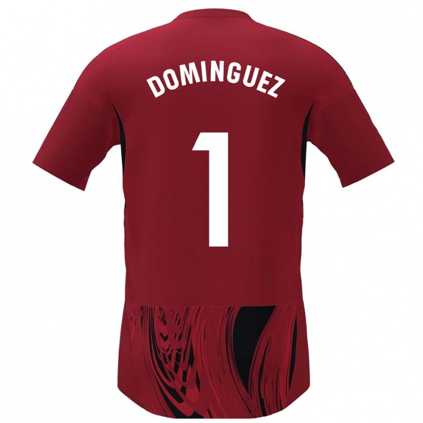 Danxen Dames Iago Domínguez #1 Rood Zwart Thuisshirt Thuistenue 2025/26 T-Shirt België