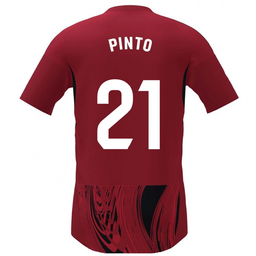 Danxen Dames Yidne Pinto #21 Rood Zwart Thuisshirt Thuistenue 2025/26 T-Shirt België