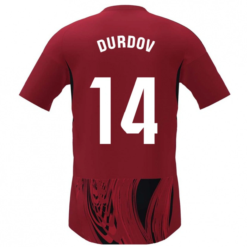 Danxen Dames Ivan Durdov #14 Rood Zwart Thuisshirt Thuistenue 2025/26 T-Shirt België