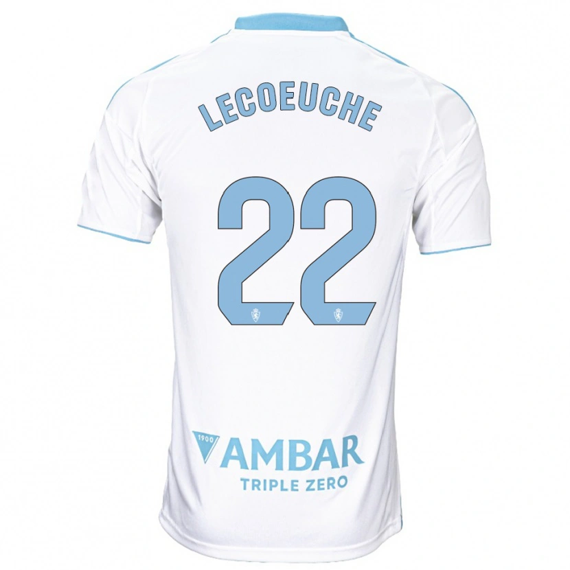 Danxen Dames Quentin Lecoeuche #22 Wit Hemelsblauw Thuisshirt Thuistenue 2025/26 T-Shirt België