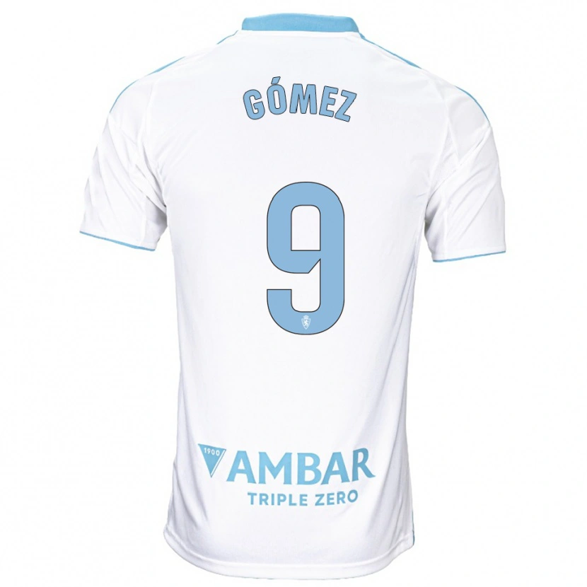 Danxen Dames Dani Gómez #9 Wit Hemelsblauw Thuisshirt Thuistenue 2025/26 T-Shirt België