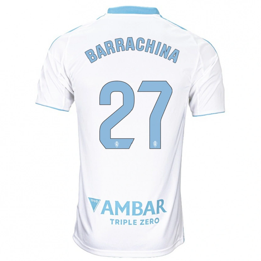 Danxen Dames Hugo Barrachina #27 Wit Hemelsblauw Thuisshirt Thuistenue 2025/26 T-Shirt België
