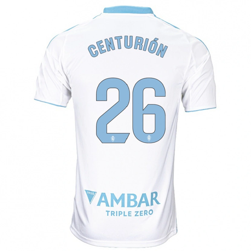 Danxen Dames Pablo Centurión #26 Wit Hemelsblauw Thuisshirt Thuistenue 2025/26 T-Shirt België