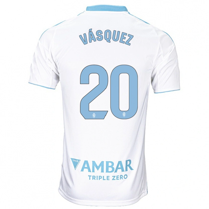 Danxen Dames José Vásquez #20 Wit Hemelsblauw Thuisshirt Thuistenue 2025/26 T-Shirt België
