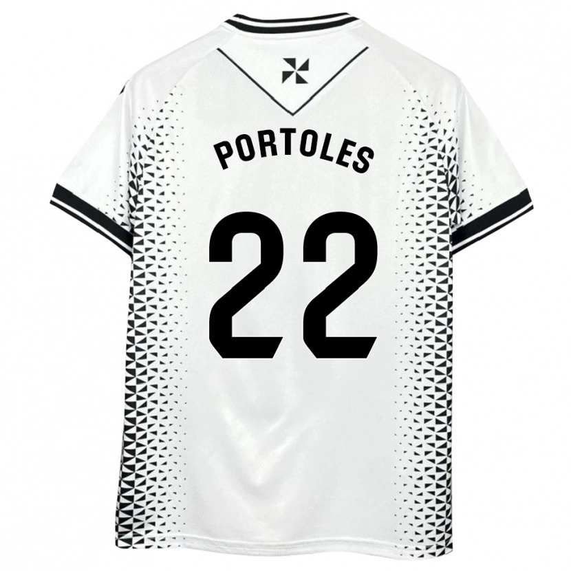 Danxen Dames Armengol Portoles #22 Wit Zwart Thuisshirt Thuistenue 2025/26 T-Shirt België